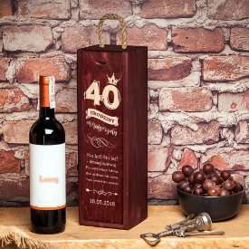 Skrzynka na wino na 40 urodziny